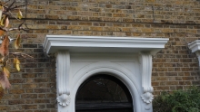 Ready painted with masonry paint.