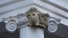 Installed stone ornament